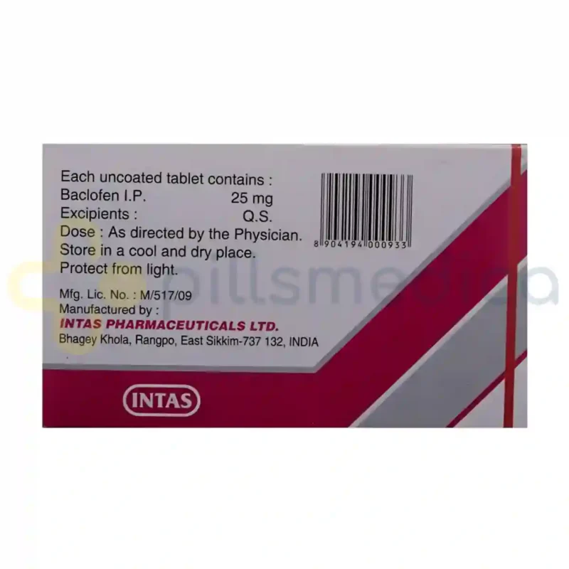 Baclof 25MG Tablet (10's) - Image 3