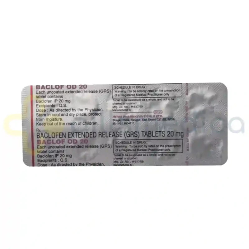 Baclof OD ER 20MG Tablet (15's) - Image 5