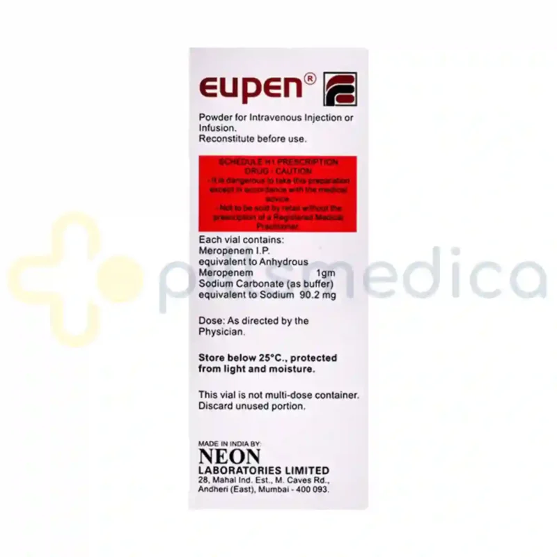 Eupen 1000MG Injection (1gm) - Image 2