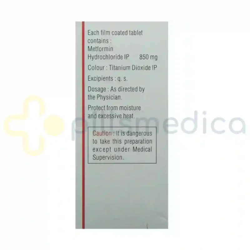 Glycomet 850MG Tablet (10's) - Image 3