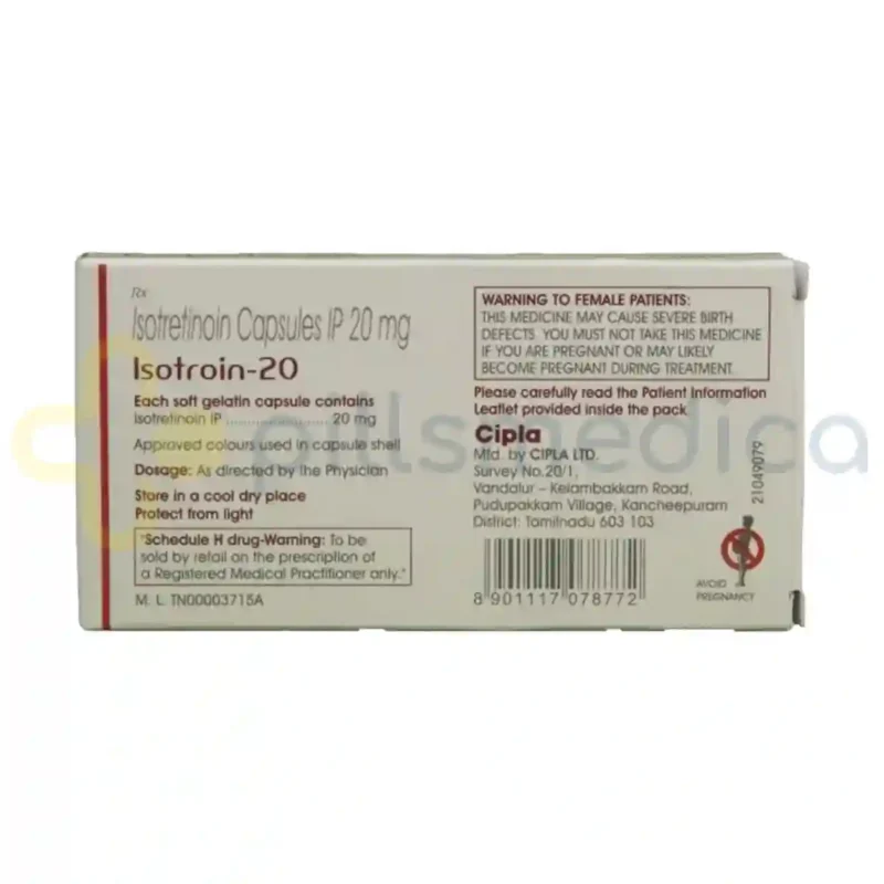 Isotroin 20MG Capsule (15's) - Image 3