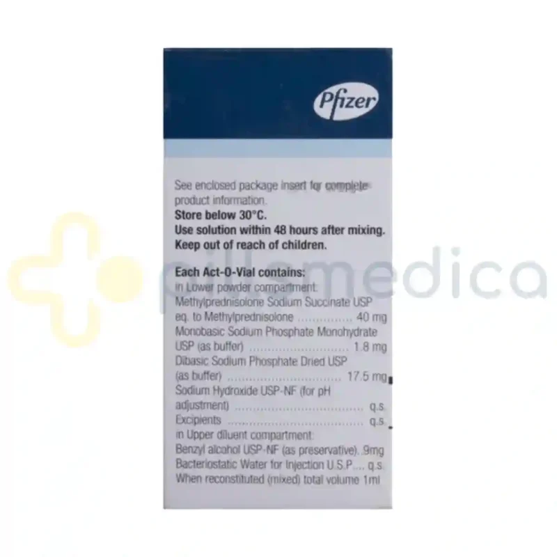 Solu-Medrol 40MG Injection (8ml) - Image 2