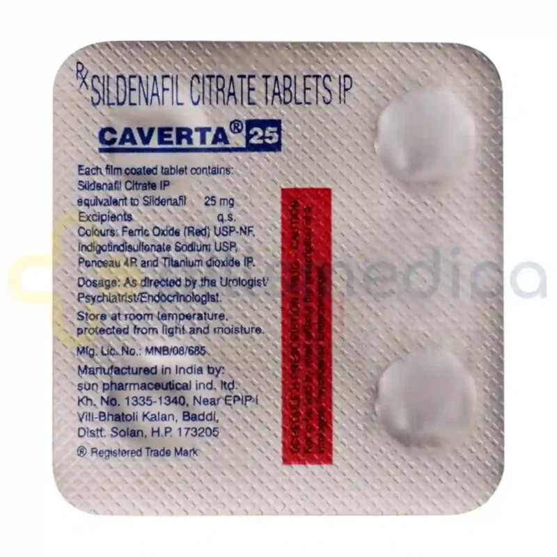 Caverta 25MG Tablet (4's) - Image 2