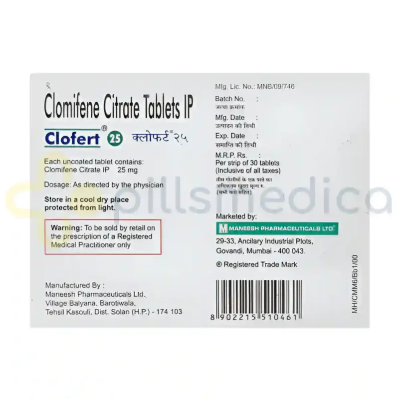 Clofert 25MG Tablet (10's) - Image 2