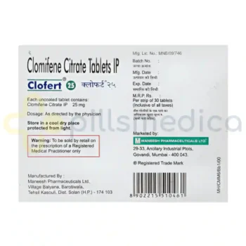 Clofert 25MG Tablet (30's) - Image 2