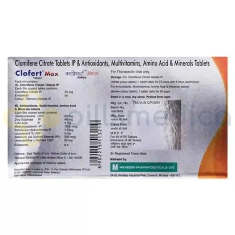 Clofert Max 25MG Tablet (55's) - Image 4